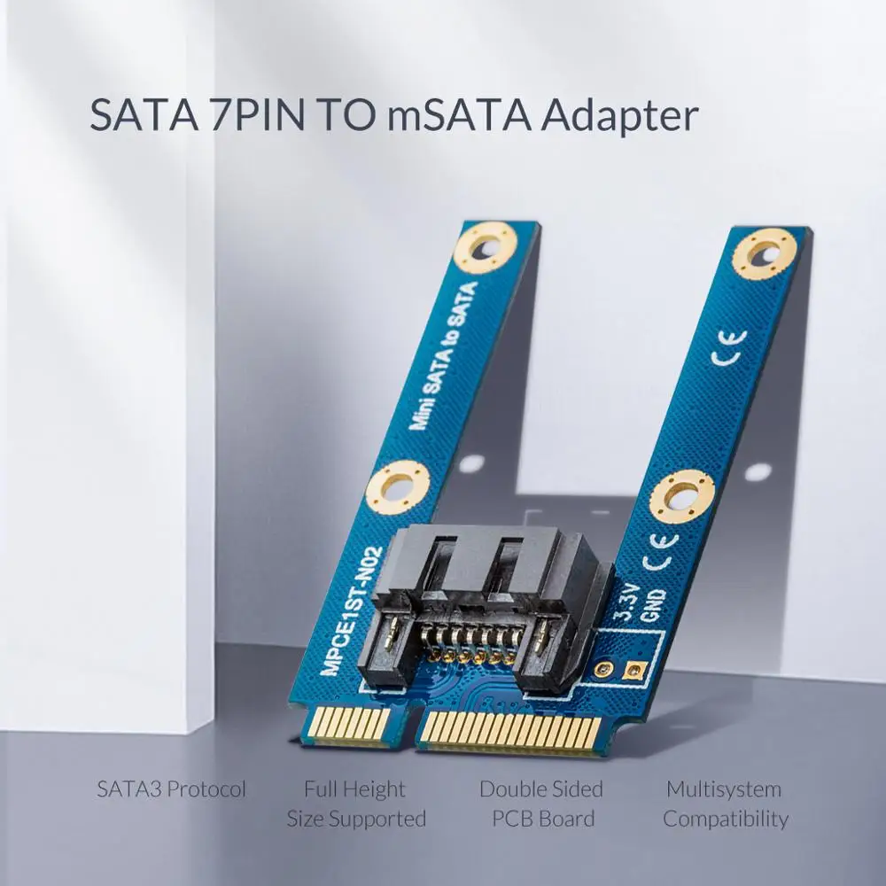 ORICO SATA 7PIN к адаптер mSATA SATA3 протокол плоский тип SSD SATA3.0 SATAIII полный размер по