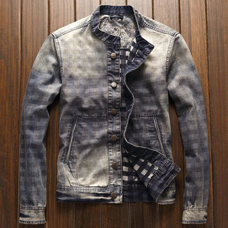 Европейский Стиль автомобильной куртки мужские Джинсовое пальто размера плюс 3XL