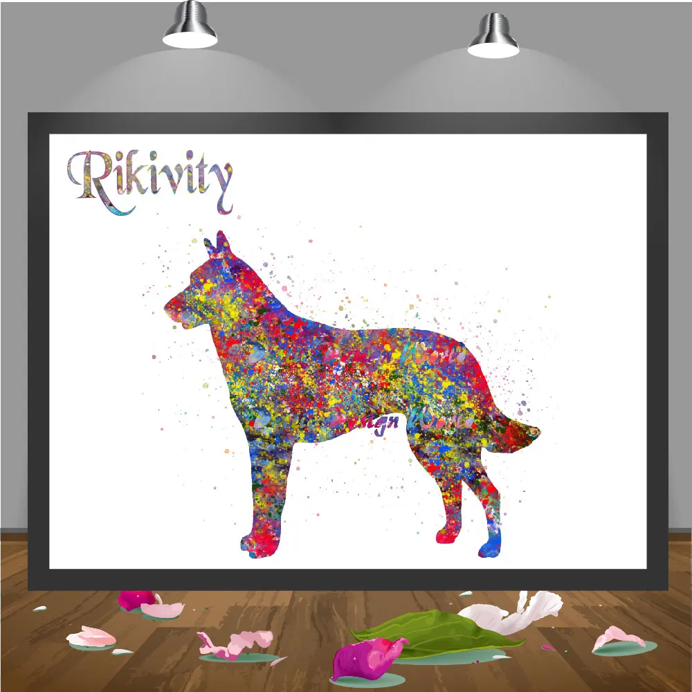 Rikivity Belgian Malinois парусиновая картина с изображением животных настенные