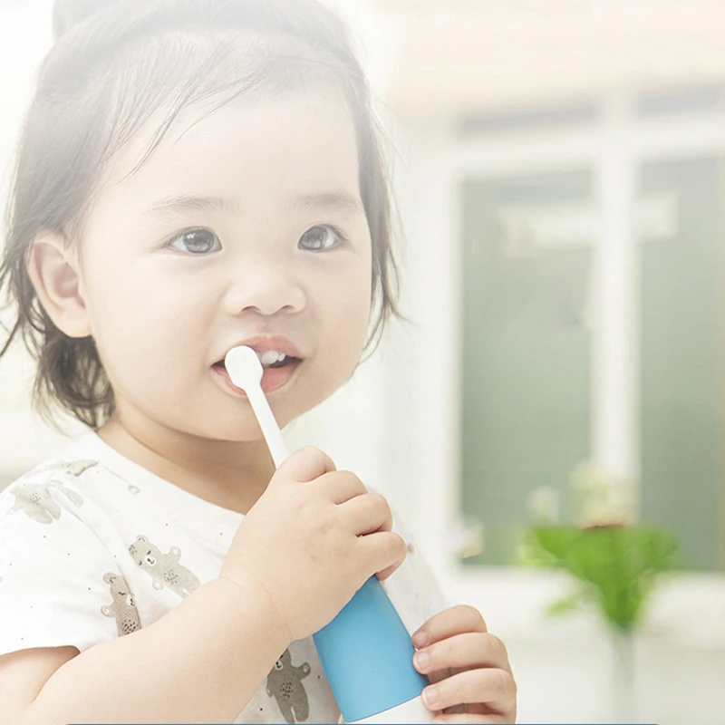 

Kids Electric Toothbrush Soft Silicone Brush Bristles Toddlers Toothbrush IPX5 Waterproof Powerful Electric Toothbrushs