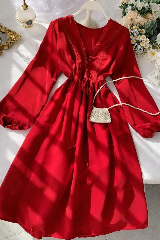 2019 Новое модное женское французское платье женские пышные рукава с высокой