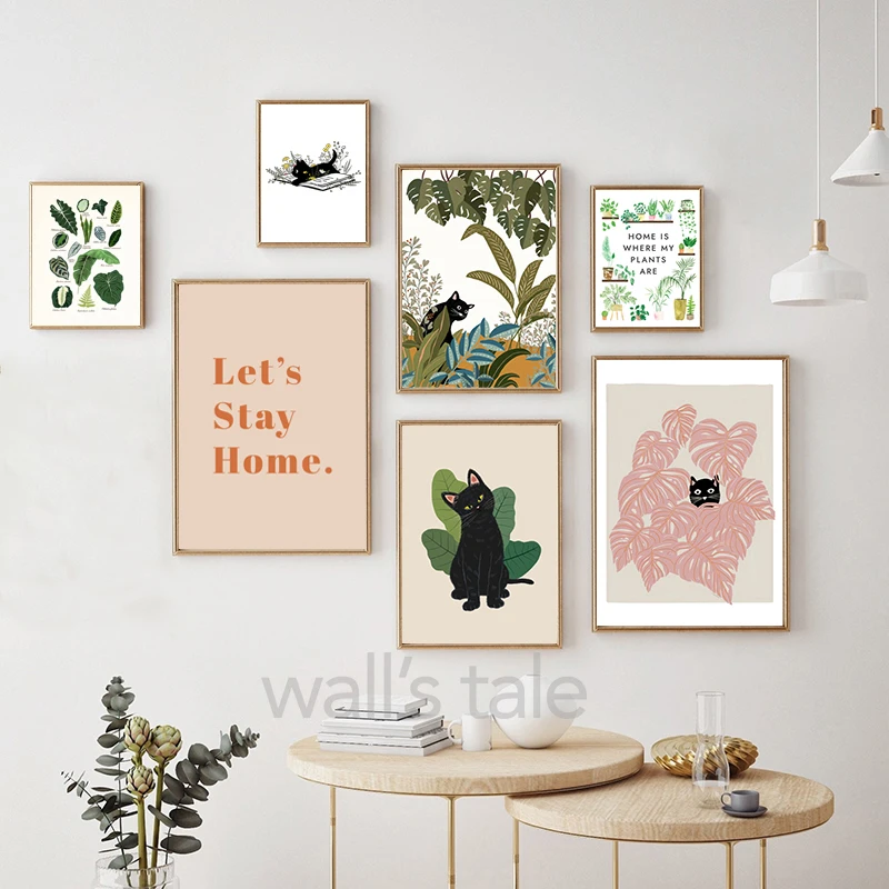 house plants canvas painting indoor botanical wall art pictures plant lover gift vintage flower poster print living room decor free global shipping