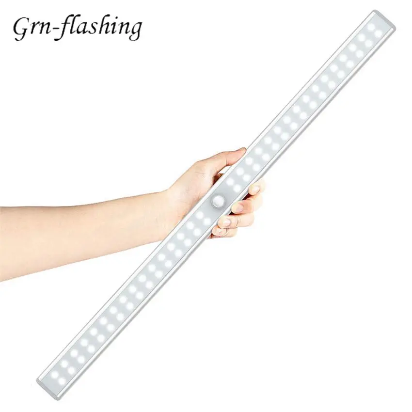 

20/36/64LEDs PIR Motion Sensor LED Under Cabinet Light USB Rechargeable Closet Night Light for Wardrobe Toilet Kitchen Home Lamp