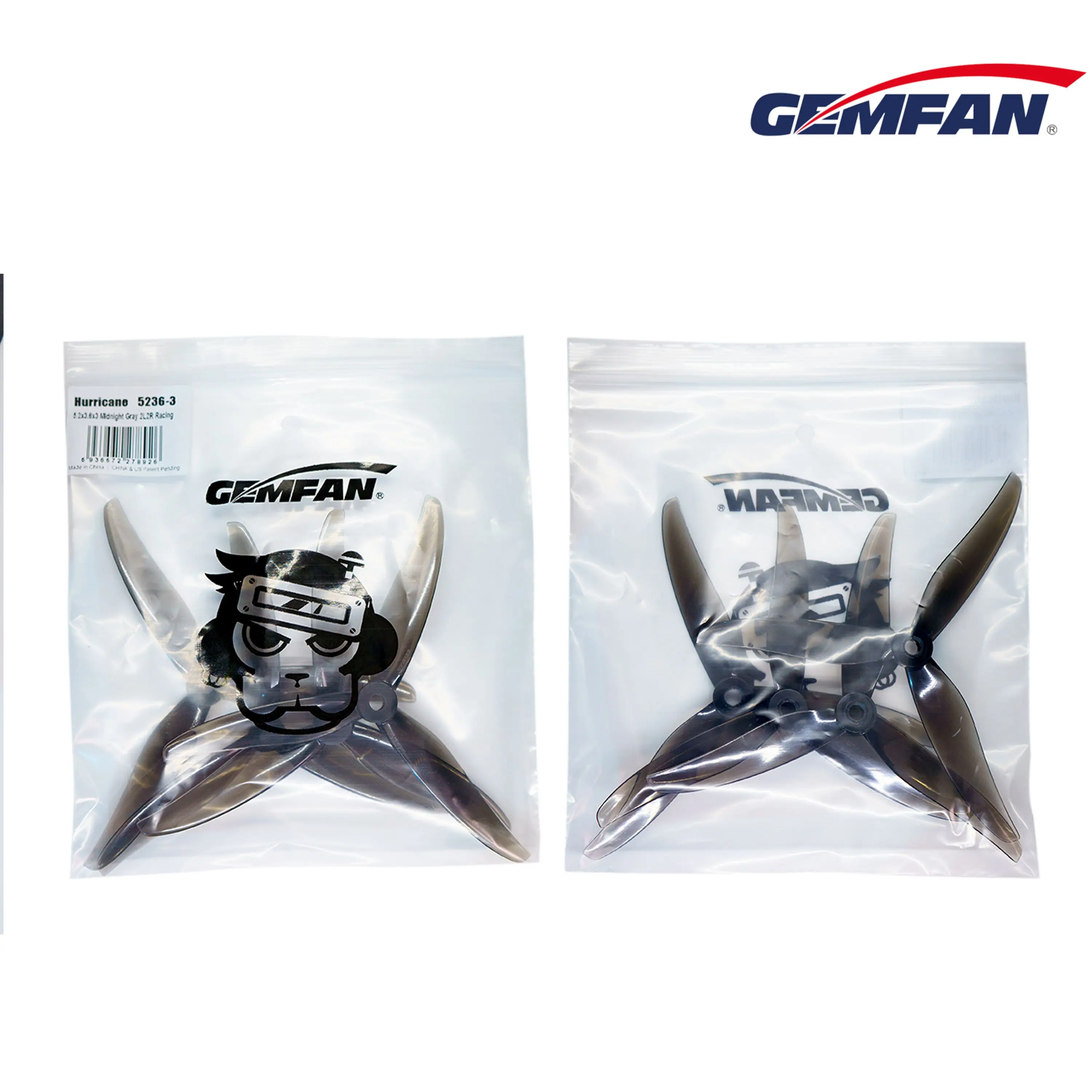 12 шт./6 пар Gemfan Hurricane 5236 5.2X3.6X3 3-лопастные PC пропеллеры для RC FPV Racing 5-дюймовый мотор