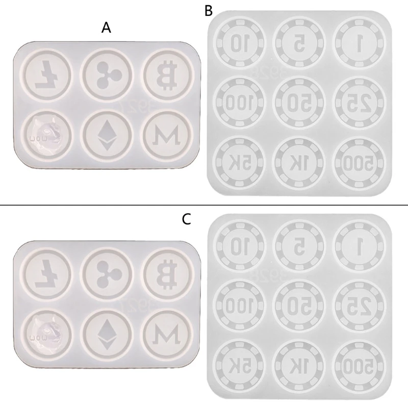 

Game Currency Crystal Epoxy Resin Mold Collection Coins Silicone Mould DIY Crafts Jewelry Decorations Casting Tool