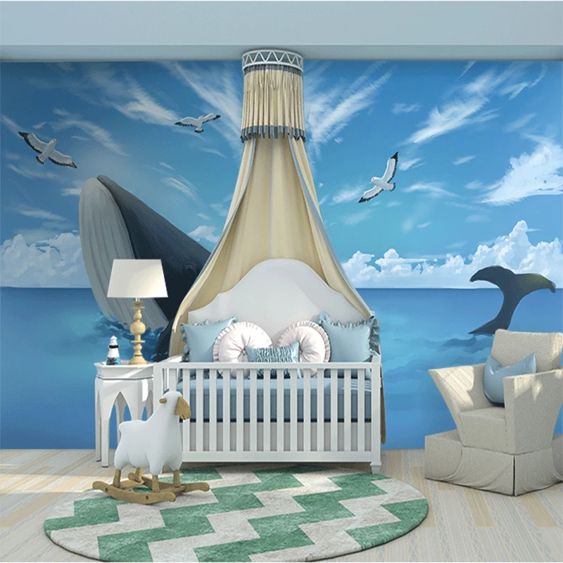 Мультяшная детская комната мальчик спальня Игрушка фон Настенная роспись Мечта
