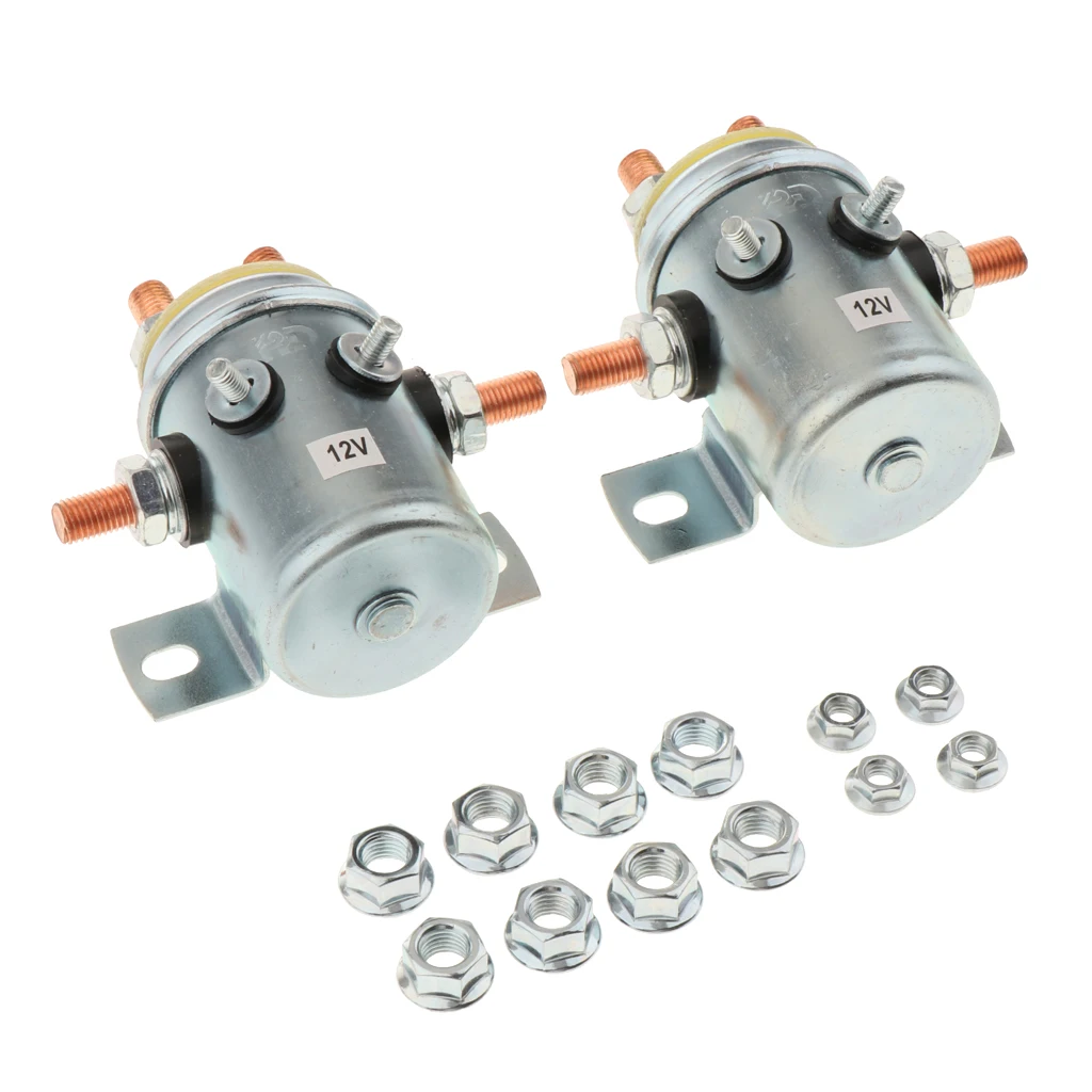 

2x 200AMP 12 Volt Continuous Duty Solenoid Relay for Golf Carts,Winch, Marine,