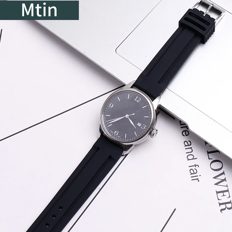 20mm22mm24mm Silicone Strap Men's Watch Accessories For Casio Tissot Omega Huawei GT2 Samsung Outdoor Sports Rubber Wristband