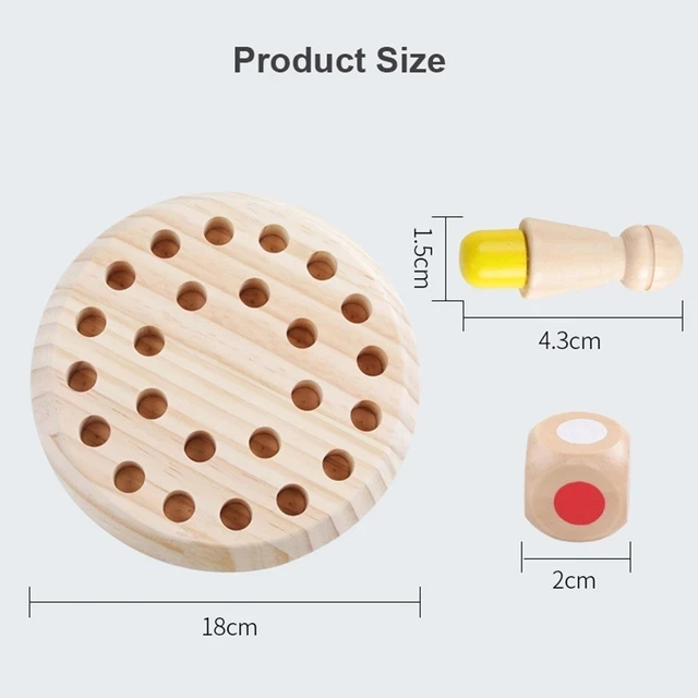 

Wooden Memory Match Stick Chess Game Fun Block Board Game Educational Color Cognitive Ability Toys For Children Kids Gift