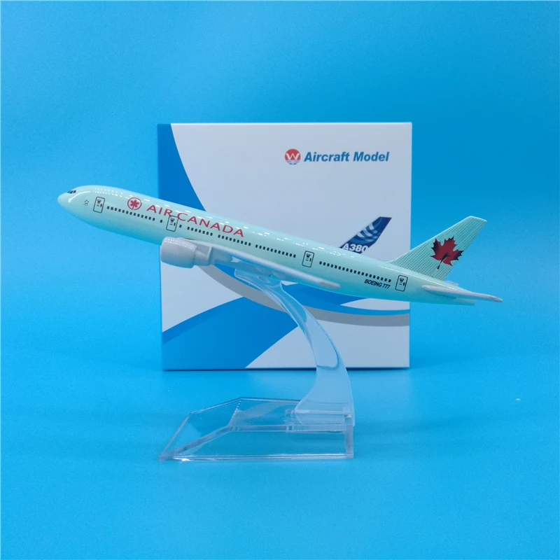 16 см модель самолета Boeing 777 Air канадский самолет из сплава Статическая модель самолета канадский Boeing 777 Airways модель Airbus подарок сувенирная игрушка