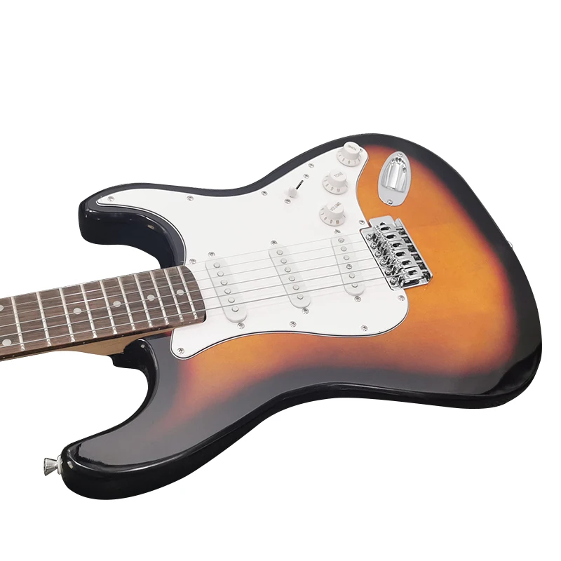 Электрогитара ST 6 струн красный черный зеленый цвет музыкальный инструмент |