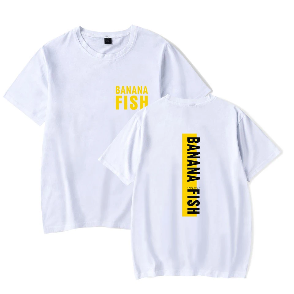 

Новая футболка с банановой рыбой, модная повседневная мужская футболка Harajuku, женская летняя футболка с коротким рукавом, свободная футболк...