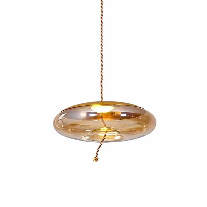 Фото Дизайнерский небольшой подвесной светильник для бара стеклянные лампы в