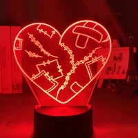 3d lamp acrylic usb led night light valentines day gift love wedding decoration night light home gift heart lamp new year gifts