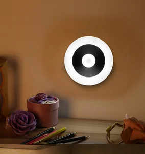 Ночсветильник для детского сна, НЛО, на батарейках, со светодиодной палочкой и датчиком движения