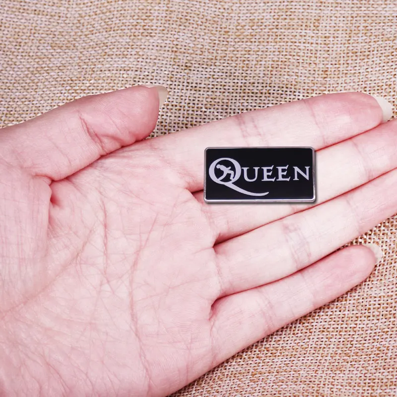 Классическая Брошь с логотипом в виде позы музыкант рок-н-ролл эмалированная