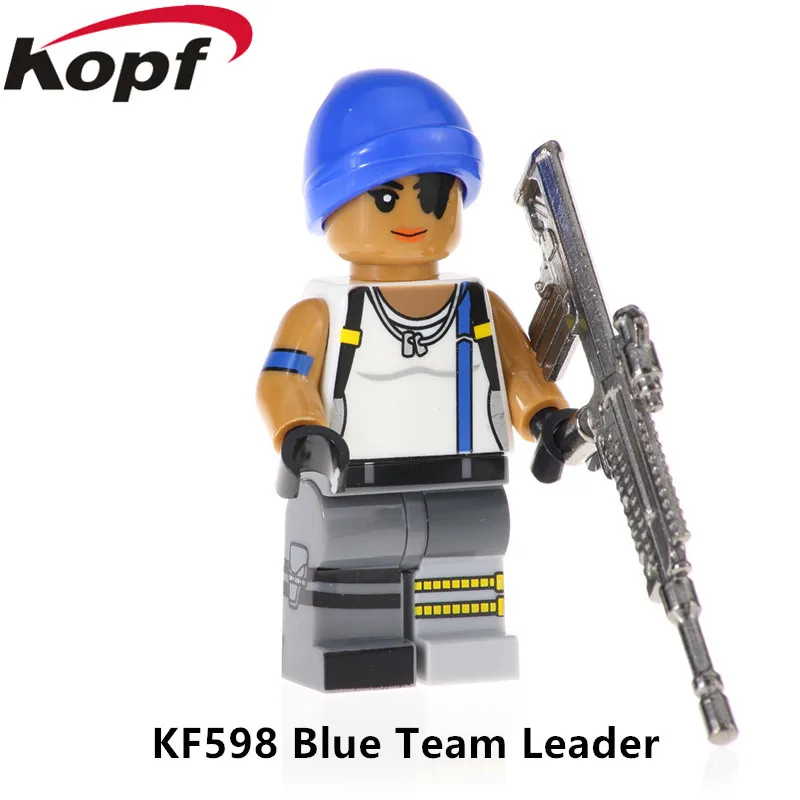 KF598 Without Box Одиночная строительных блоков с металлическим оружейным стрелком игра небо лиса выгорание Белый Костюм Фигурки для детей Коллекция игрушек KF671 - Color: KF598 Without Box