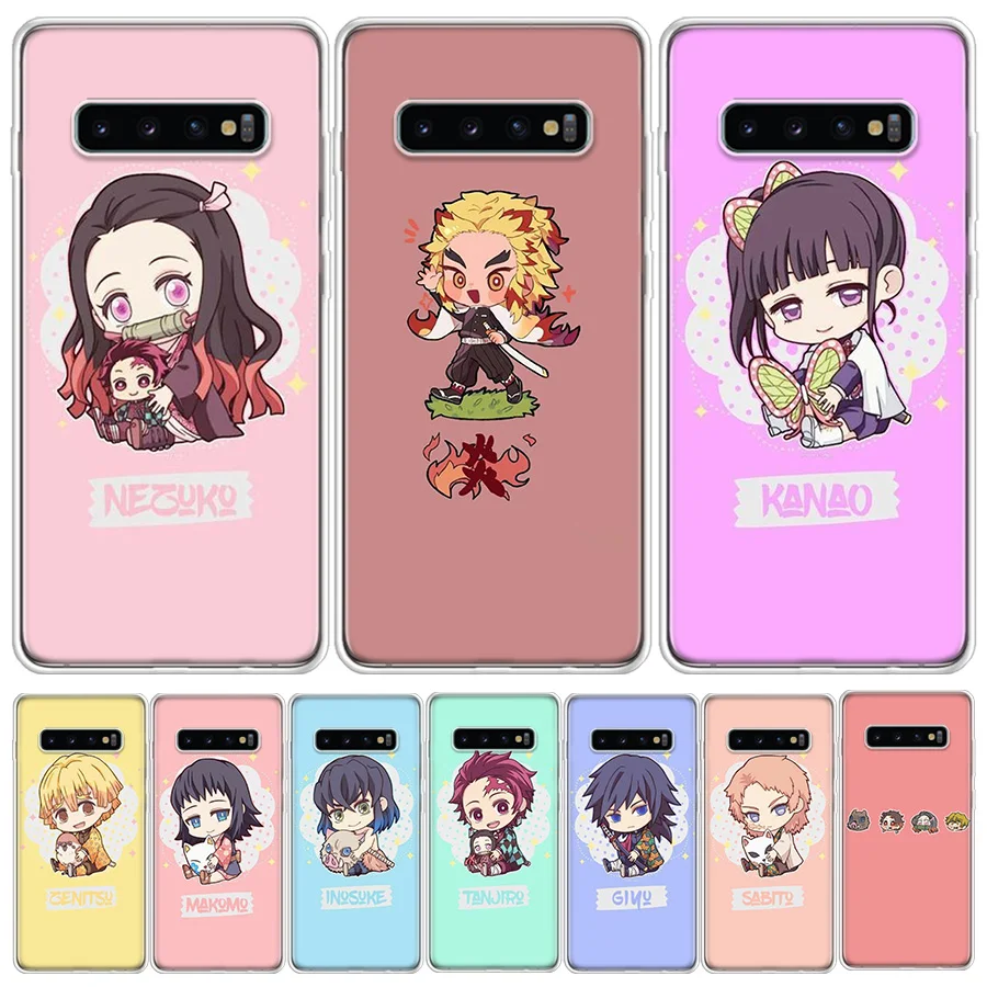 

Demon Slayer Kawaii Anime Phone Case For Samsung S21 FE S20 Plus Galaxy S22 Ultra S10 Lite 2020 S9 S8 S7 S6 Edge Cover Fundas Pa