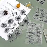 vintage plant vines transparent silicone clear stamp for scrapbooking diy craft decoration soft stamp kids stationery