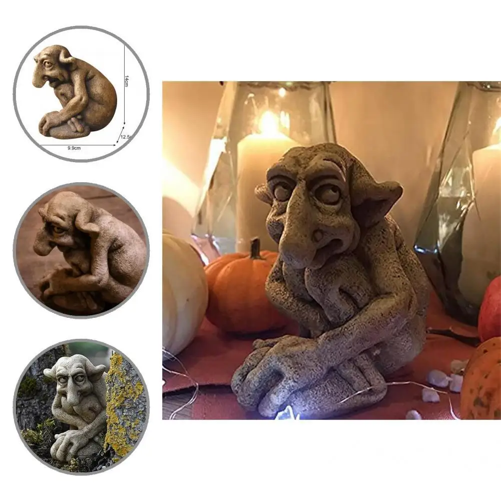 Готическая скульптура полезная винтажная скульптура-тролль эстетическая