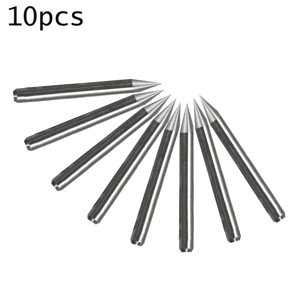 

10pcs Tungsten Steel Silver Drill Bit CNC Engraving Milling Metalworking Tool