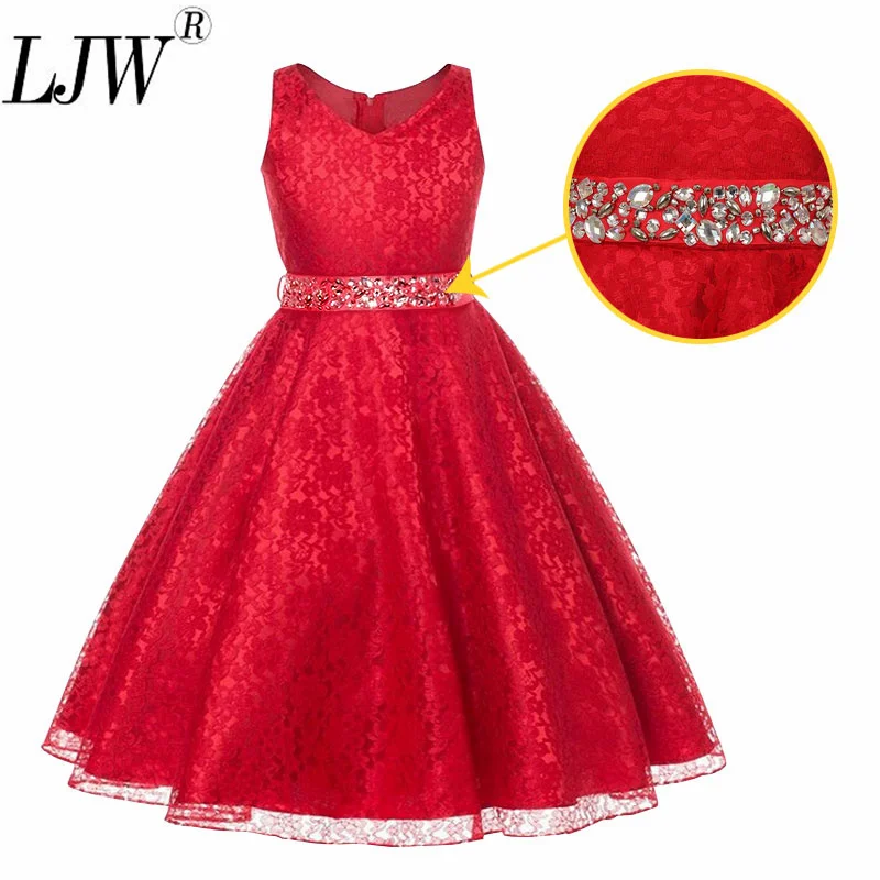 Рождественские платья для девочек праздвечерние принцессы с блестками одежда