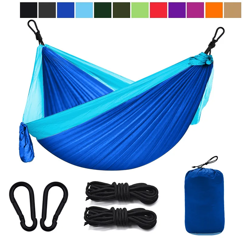 

Outdoor Single Person Camping Hammock Hamac De Camping En Plein Air Parachute Cloth 260*140cm Amaca Single Camping Hammock