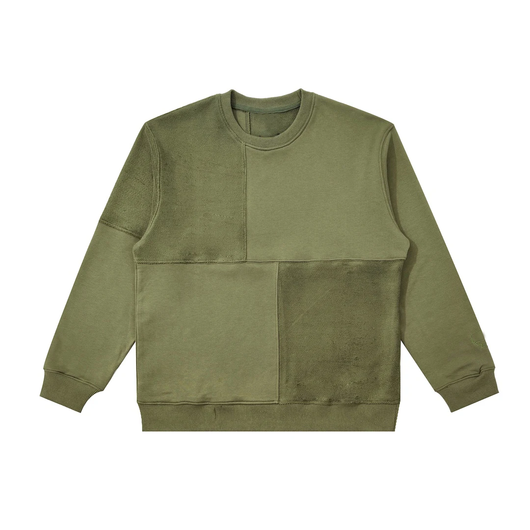 

2021 Autumn Men's and Women's New Fashion Simple Round Neck Splicing Sweatshirt Pure Cotton Hedging Couple High Quality