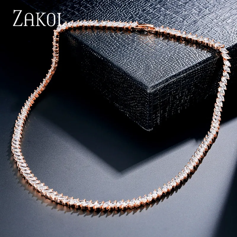 ZAKOL модный прозрачный круглый кубический циркон для женщин Ювелирные наборы