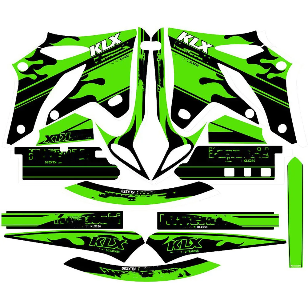 Наклейки для мотокросса Team 3M графические фоны наклейки наборы Kawasaki KLX250 2007 2006 2005