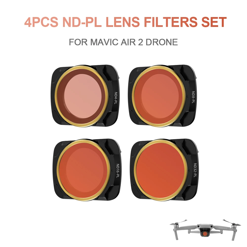 for DJI Mavic Air 2 Drone 4pcs Lens Filter Set ND4-PL ND8-PL ND16-PL ND32-PL Combo Multi-coated Filters Camera | Игрушки и хобби
