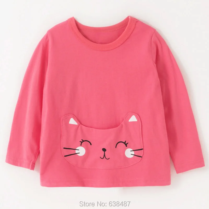 Combed Cotton 4535 Новинка года; брендовые качественные футболки для девочек Одежда для маленьких девочек из хлопка детская одежда с длинными рукавами Bebe; блузка Детские футболки для девочек - Цвет: Combed Cotton 4535