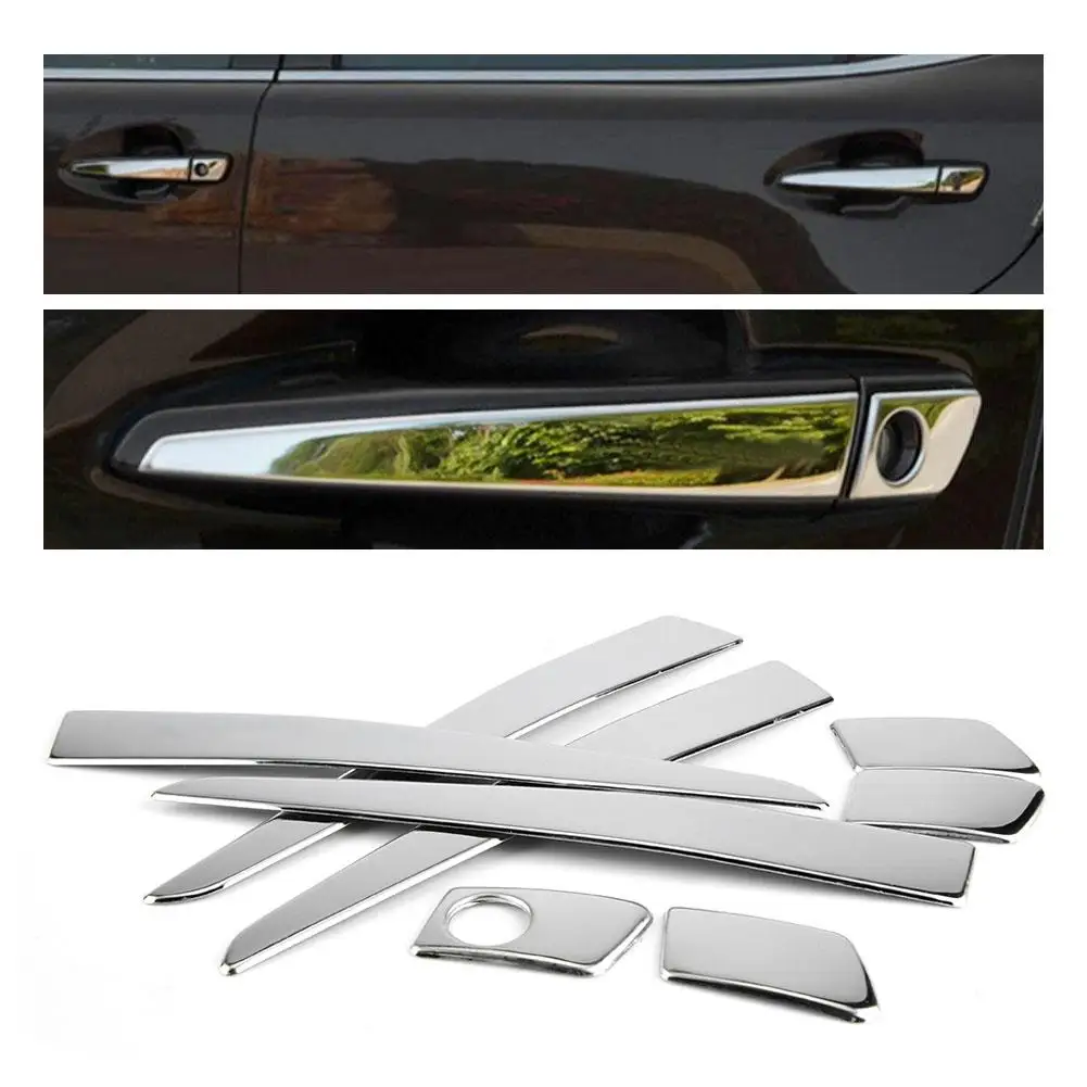 8 шт. стальные полированные Серебристые хромированные накладки на дверные ручки