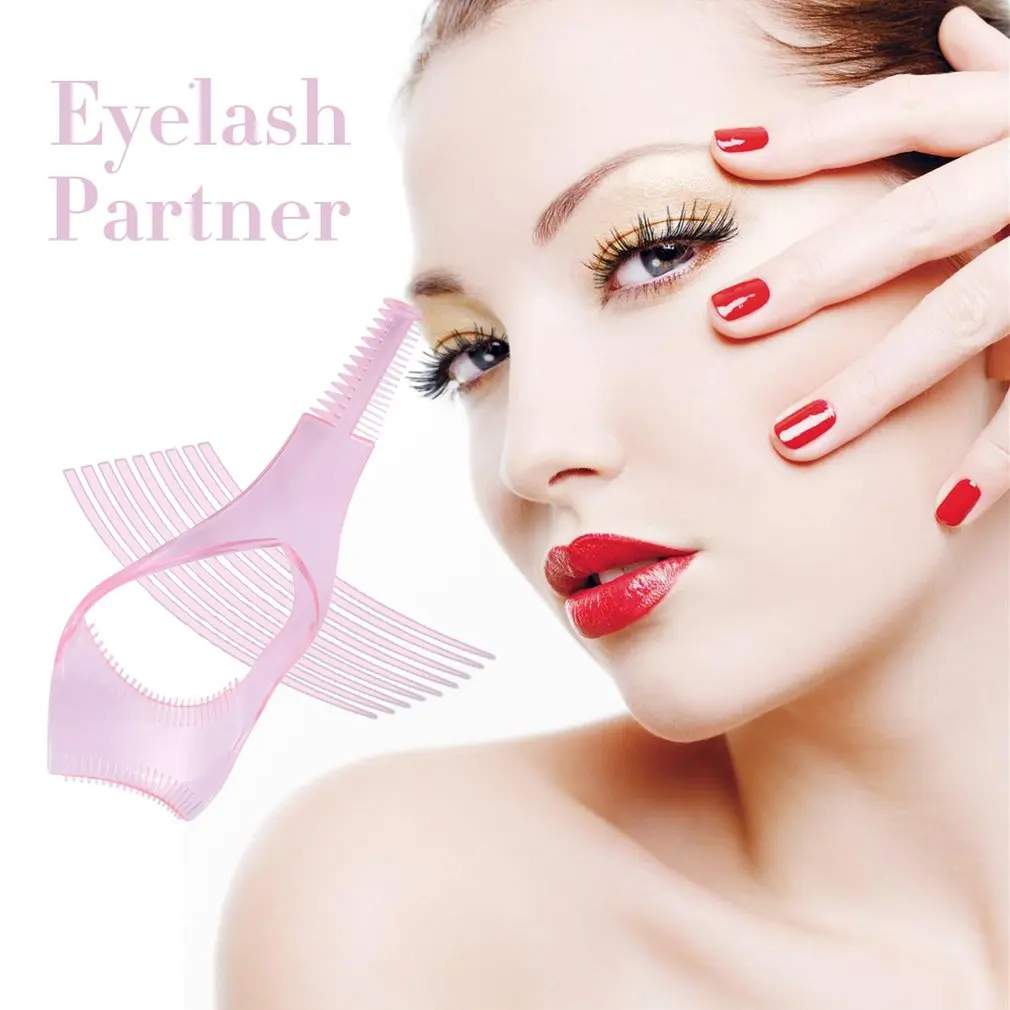 3 IN 1 Cosmetic Makeup Beaty Long Fake Mascara Applicator Guide Comb Eyelash Curler | Красота и здоровье