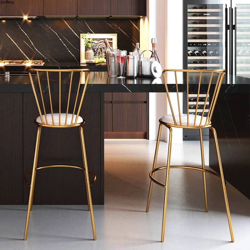 

Bar Chair Nordic Minimalist Bar Chair Backrest High Stool Home Dining Chair European Leisure Creative Bar Chair