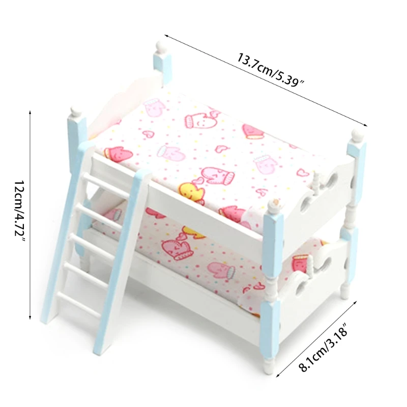 1:12 миниатюрная мебель для кукольного домика детской спальни двухъярусная