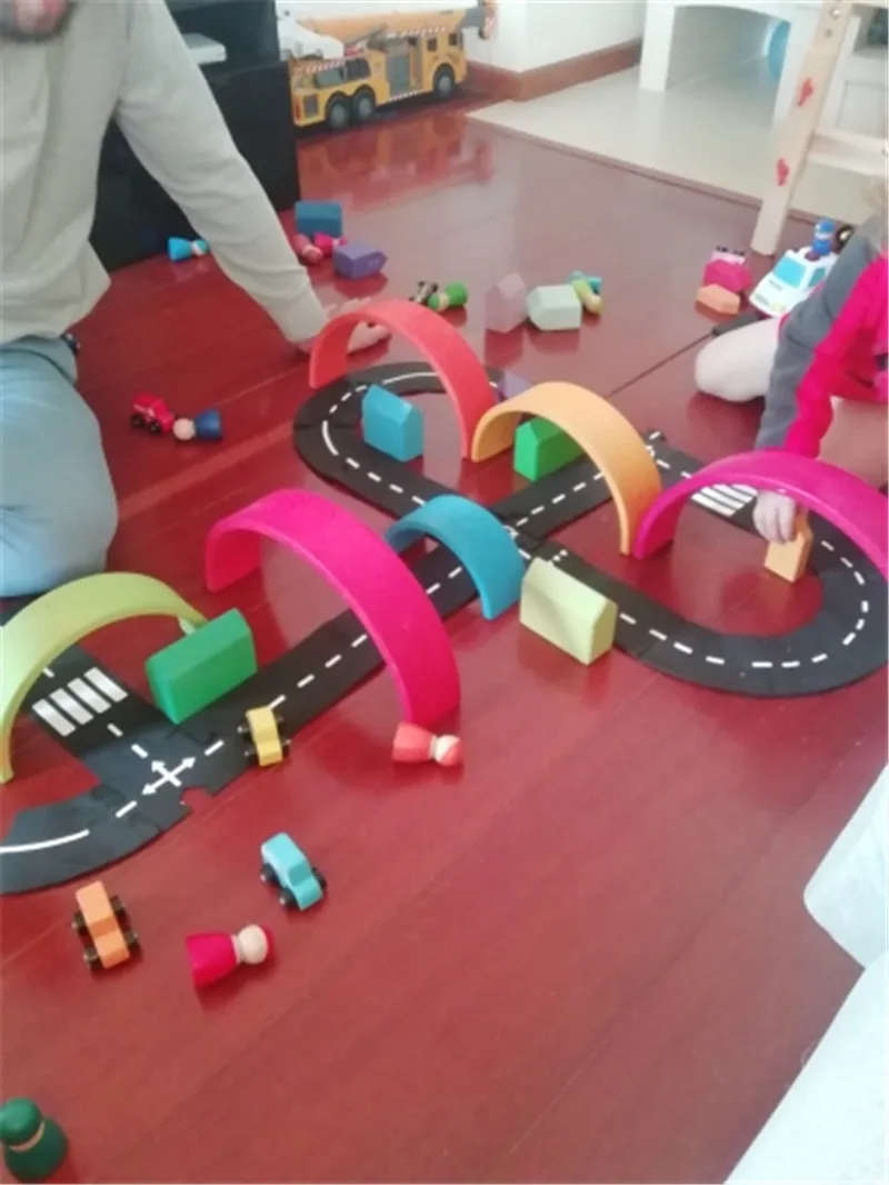 DIY PVC Puzzles Track Play Set Road Car Track Baby Puzzle Game Mat Floor Carpet Educational Learning Toys Nordic Kids Room Decor