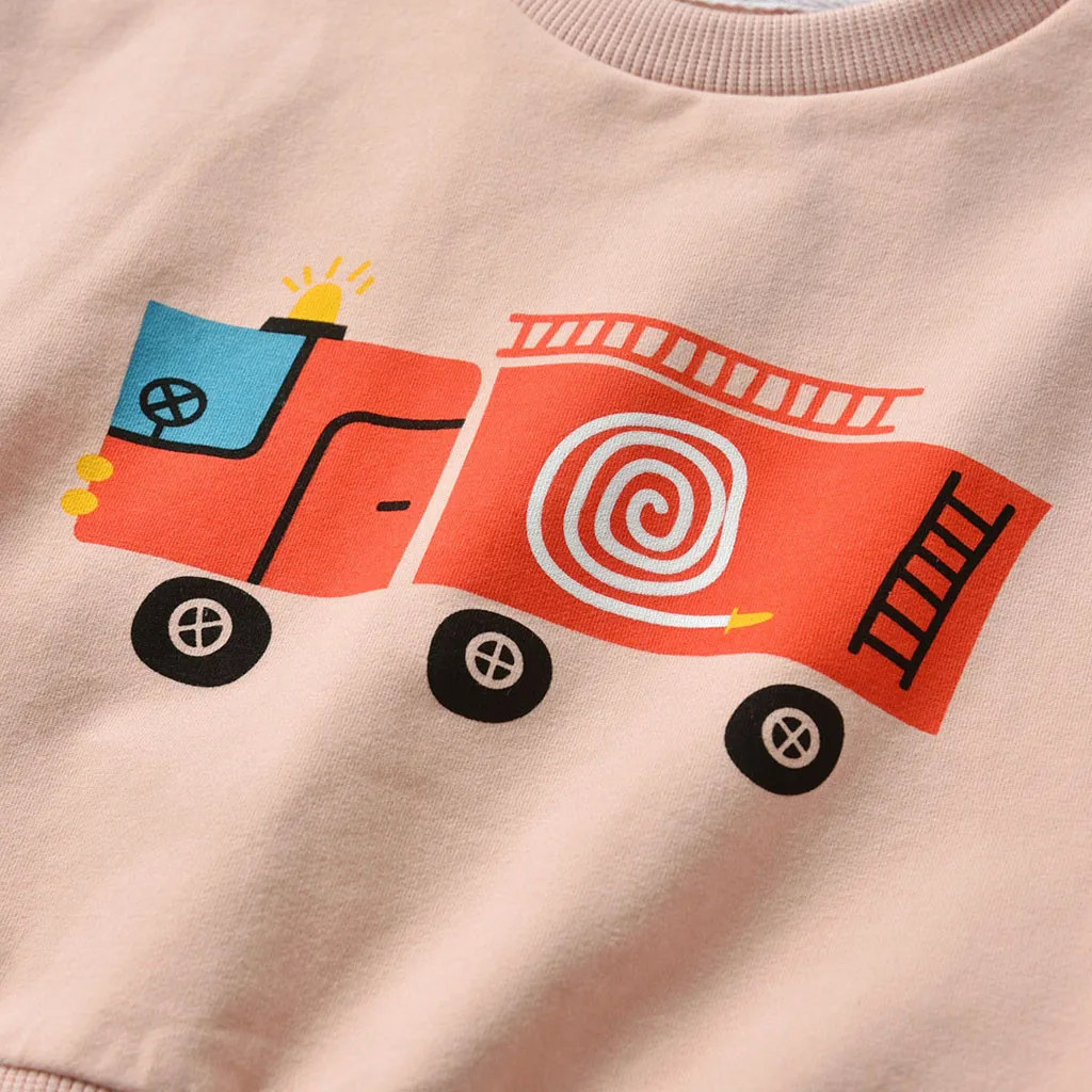 Sweatshirts To School Fashion Boys Girls Long Sleeve Cartoon Print Warm Coat Autumn Cotton Children Tops Outwear Y819 |