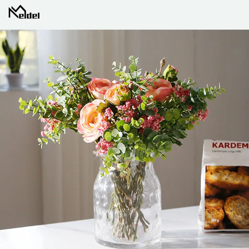 1 букет искусственных цветов Лотос babysbreak Шелковый Флорес поддельное растение для