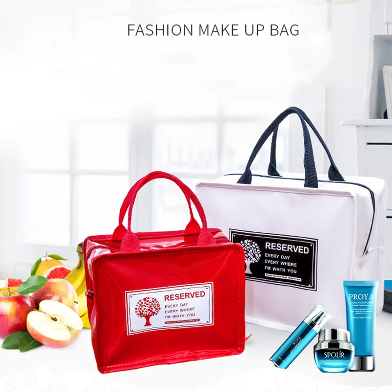 

Make Up Bag Fashion Women Cosmetic Bag Waterproof PU Portable Wash Bags Organizer Multifunctional Black Beauty Case Toiletry Bag