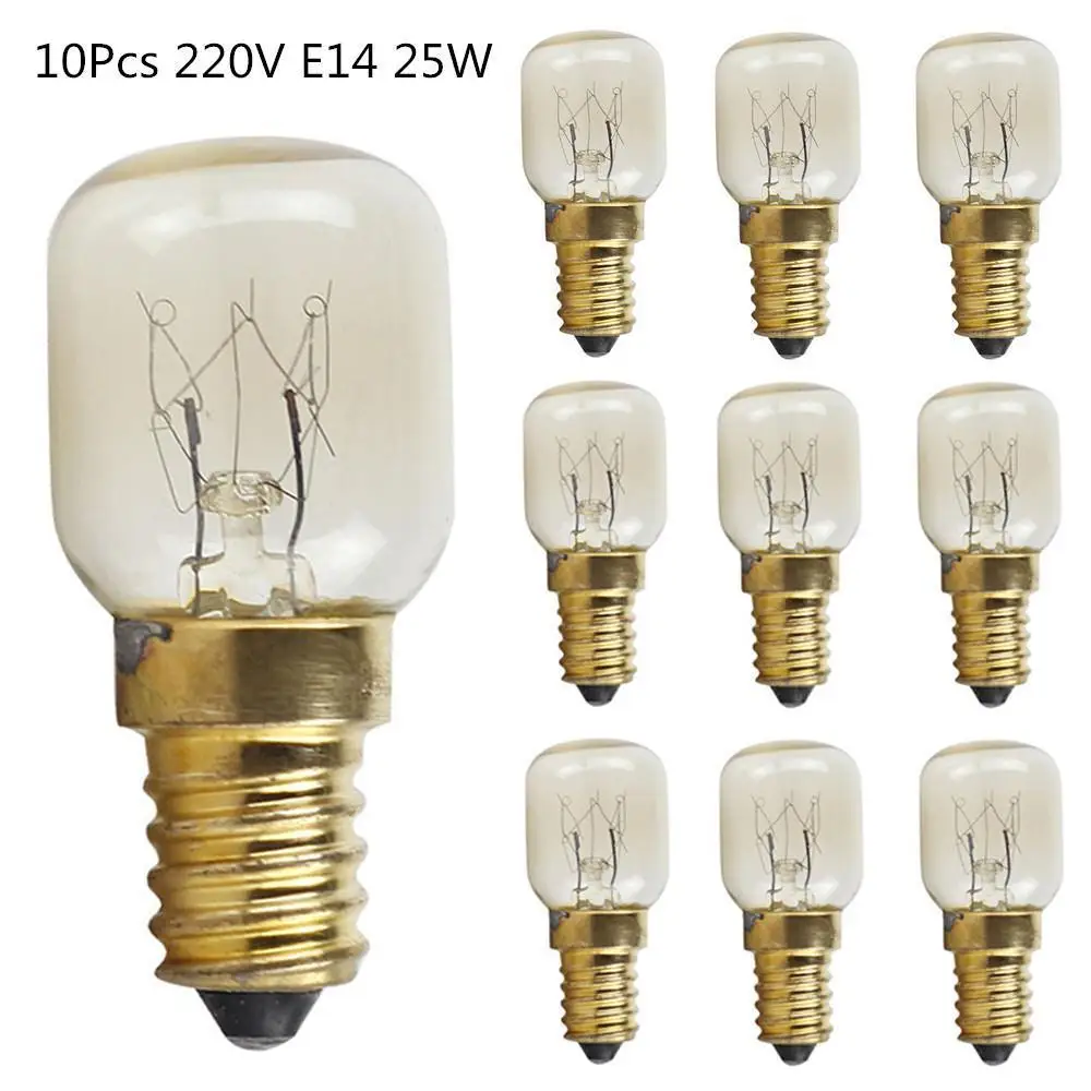 

10Pcs 15W/25W E14 220V 300 Degree High Temperature Resistant Microwave/Oven Bulb