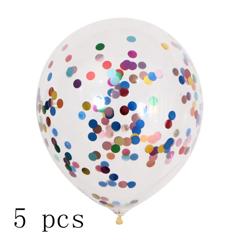 5pcs round confetti 1 шт., 7 трубок, подставка для воздушных шаров, держатель воздушных шаров для шаров, 100 точек, клеевые шары в горошек, поддержка шаров, Свадебная вечеринка, Рождество, год - Цвет: 5pcs round confetti
