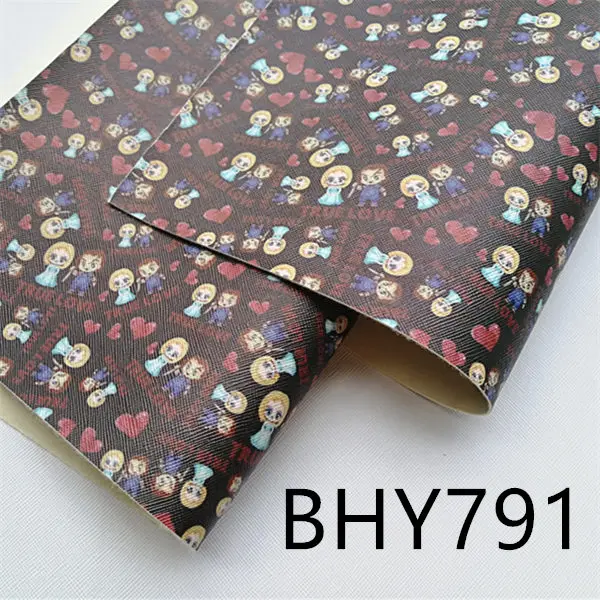 BHY791 20*33 см, наряды для Хэллоуина, A4 с рисунками героев мультфильма Синтетическая кожаная ткань для DIY аксессуары BHY788 - Цвет: BHY791