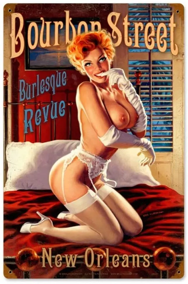 

KPSheng After Hours Scotch Pinup Girl Retro Vintage Bar Signs Tin Sign Vintage 8 x 12 Inches