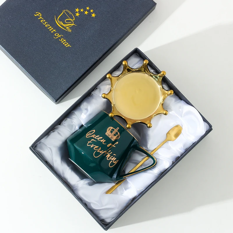 Креативные тематические кружки с короной керамическая кружка для молока и кофе