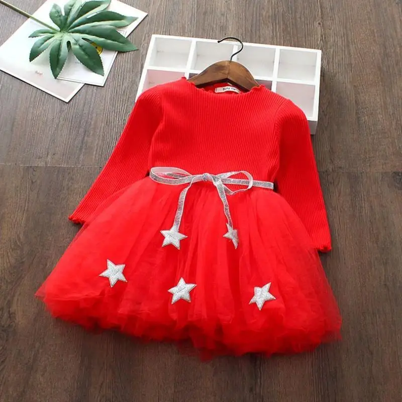 

Little Girls Dress Baby Long-Sleeved Dress Cotton Children's Dress Princess Dress Baby Spring and Autumn Clothes For Kids