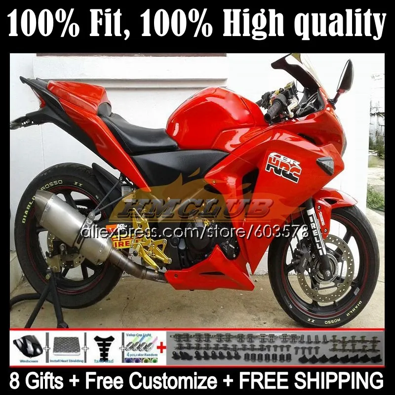 

Injection For HONDA CBR250 CBR 250R CBR 250 R 11 12 13 14 15 94CL.8 CBR250R MC41 2011 2012 2013 2014 2015 Fairings gloss red