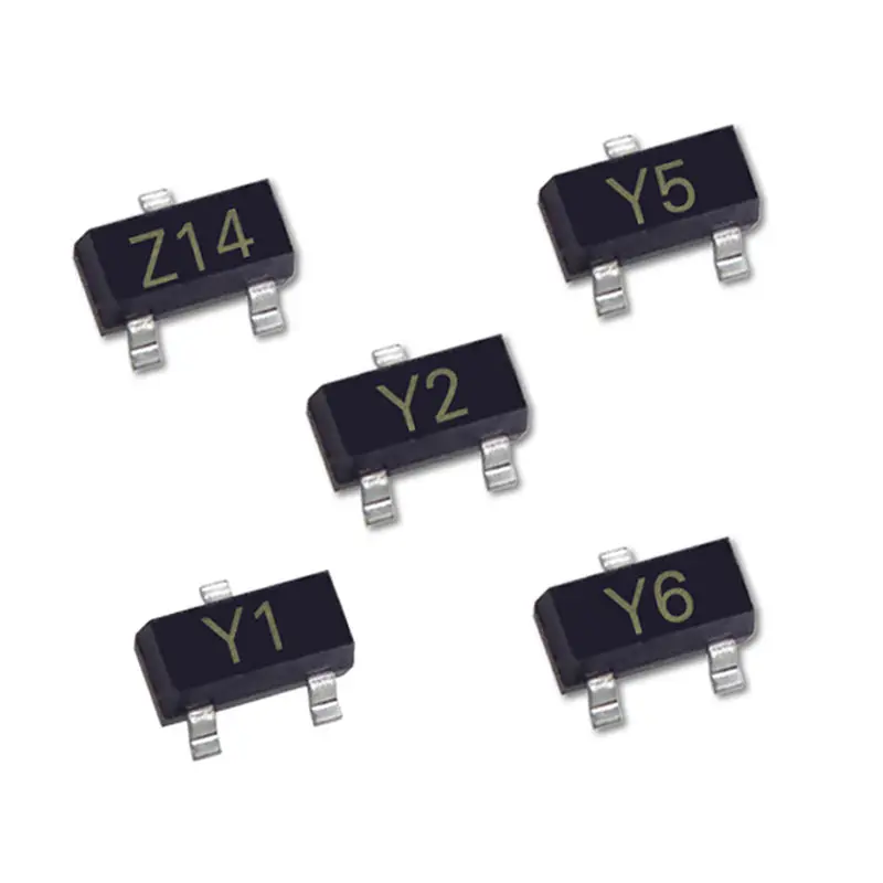 Диод Зенера SMD BZX84C18 Y6 BZX84C20 Y7 BZX84C22 Y8 BZX84C27 Y10 BZX84C30 Y11 BZX84C33 Y12 BZX84C36 Y13 2 4 V-39V IC SOT-23 50 шт.
