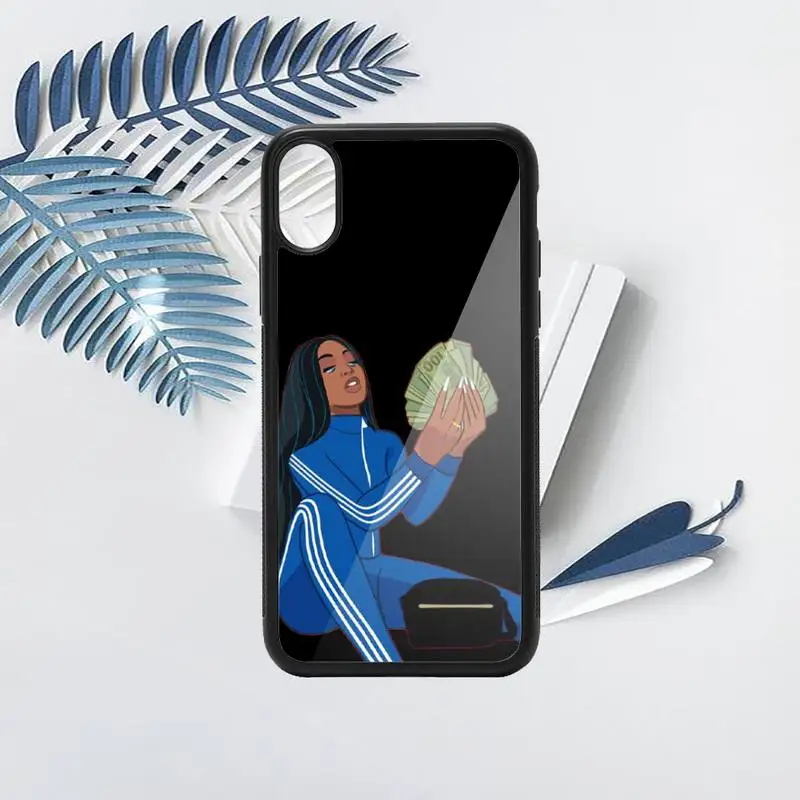 

Melanin Poppin Aba Black Girl Phone Cases TPU For iPhone X XR XS 11 12 mini Pro MAX 6 6S 7 8 Plus SE 2020