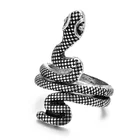 Женское кольцо в виде змеи, регулируемое кольцо в американском стиле